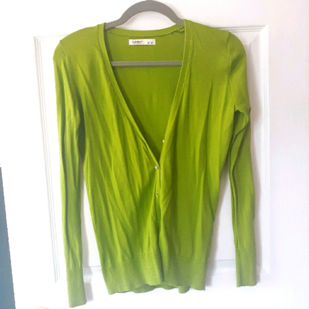 Bright Green Cardigan